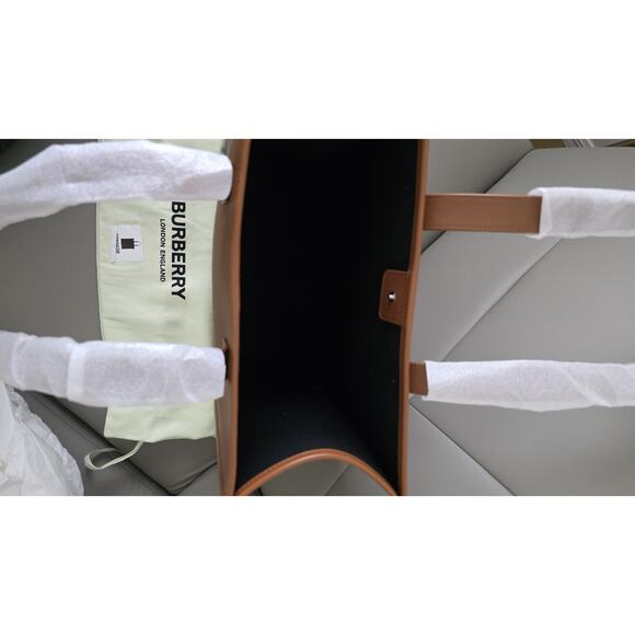 Burberry Medium Leather Book Tote Bag - Picture 7 of 16